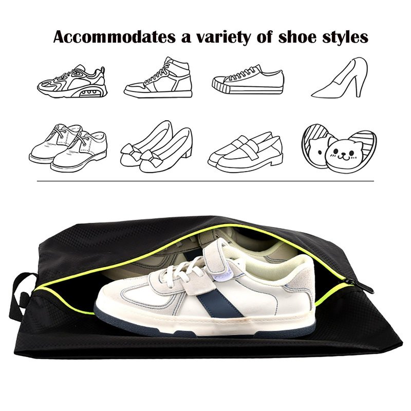 2 PCS Smell Proof Shoe Cleat Bags for Travel, Water-Resistant Odor Absorbing Cleat Shoe Organizer with Zipper for Soccer, Golf, Gym, Tennis, Baseball, Running（16.1 x 9.1 x 4.7 inches）