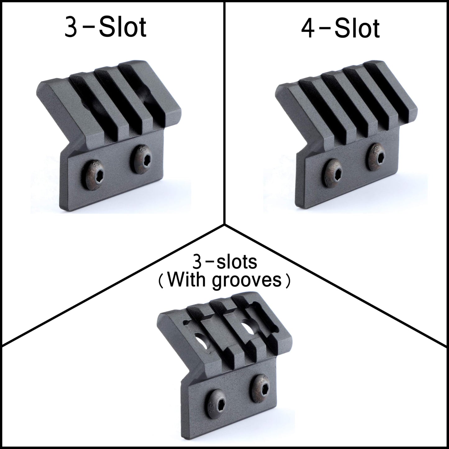 LEGEED Offset Light/Optic Picatinny Rail Mount fit for Keymode, 45 Degree Offset Mount, 3 Slots(1 Pack)