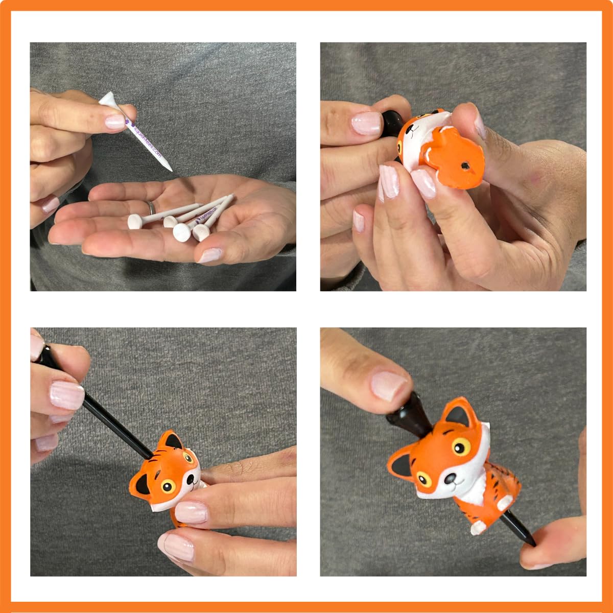 Squishtees Golf tee Variety Pack- Penguin, Polar Bear and Cupcake Foam Golf tees That Have Insertion for Traditional Golf tees. Used While Playing and Practicing Golf. Make Golf Fun!