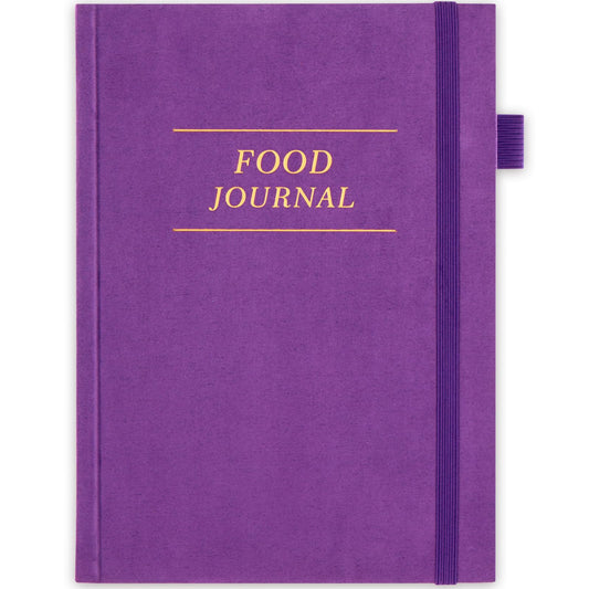 5 MINUTES A DAY Food Journal, Weight Loss Journal for Women, Food Diary to Track Meals, A5 Size Calories Counter Book, 180 Days Diet Wellness Planner for Healthier Lifestyle -Purple