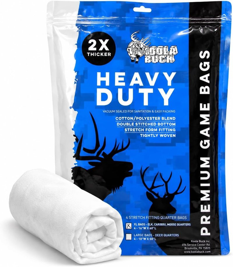 Koola Buck Heavy Duty Game Bags - Premium Reusable Breathable Meat Bags for Hunting | Deer & Elk Quarter + Full Body Bag Options