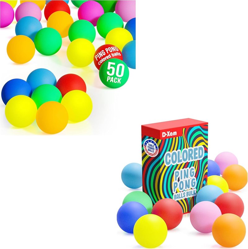 62 Color Ping Pong Balls - 40mm Table Tennis Balls for Fun Play
