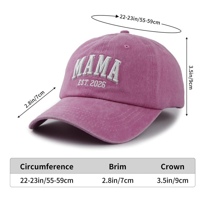 Mama and Papa Hat for Women Men, 2026 New Mom and Dad Baseball Cap, Mothers Fathers Day Pregnancy Christmas Birthday Gifts for Mr Mrs Couples Parents