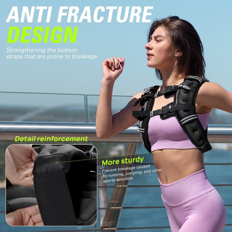 BeatBoost Weighted Vest Woman with Wrist Ankle Weights 5 lb Weight Vest with Ironsand for Walking Strength Training Running Workout