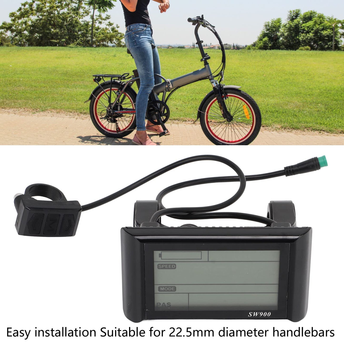 RiToEasysports Electric Panel, Electric SW900 Panel LCD Meter 5 Pin Electric Scooter Replacement Accessories, RiToEasysportsse4dcuokq1