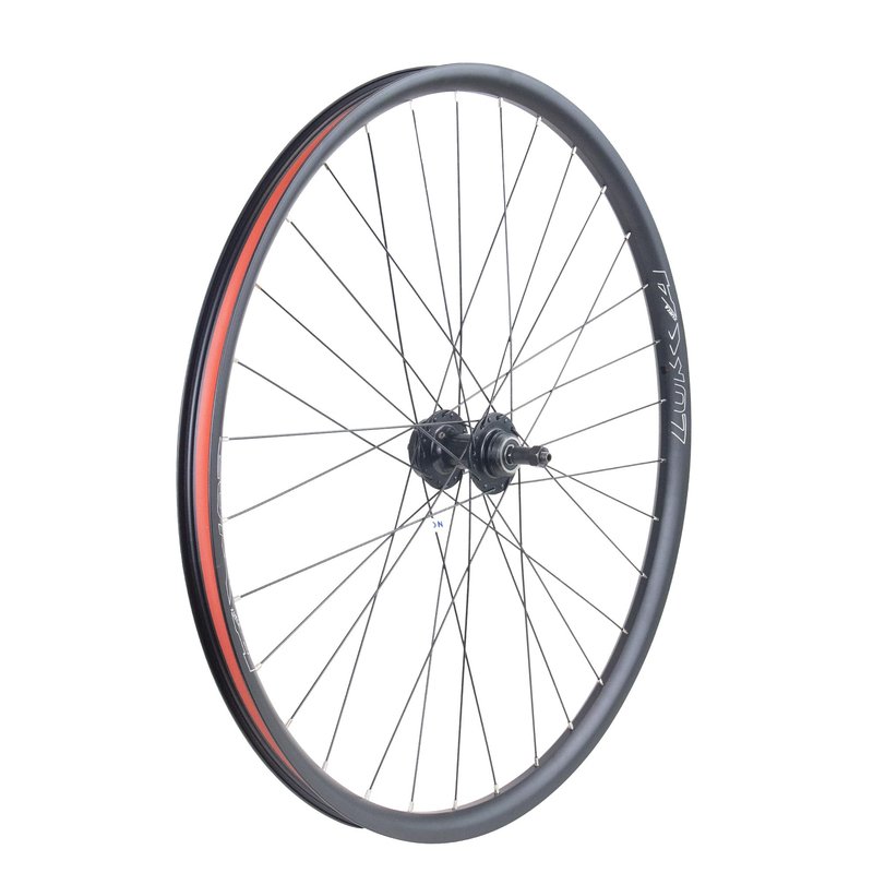 26/27.5/29 Inch Bicycle Wheelset - 14Gx32H Spokes with ED Brass Nipples - 100mm Front/135mm Rear QR Hubs - 6-Bolt Disc Brake Compatible Release for 6-9 Speed Bikes (Rear, 26 inch)