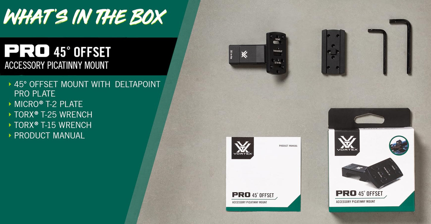 Vortex Pro 45° Offset Accessory Picatinny Mount