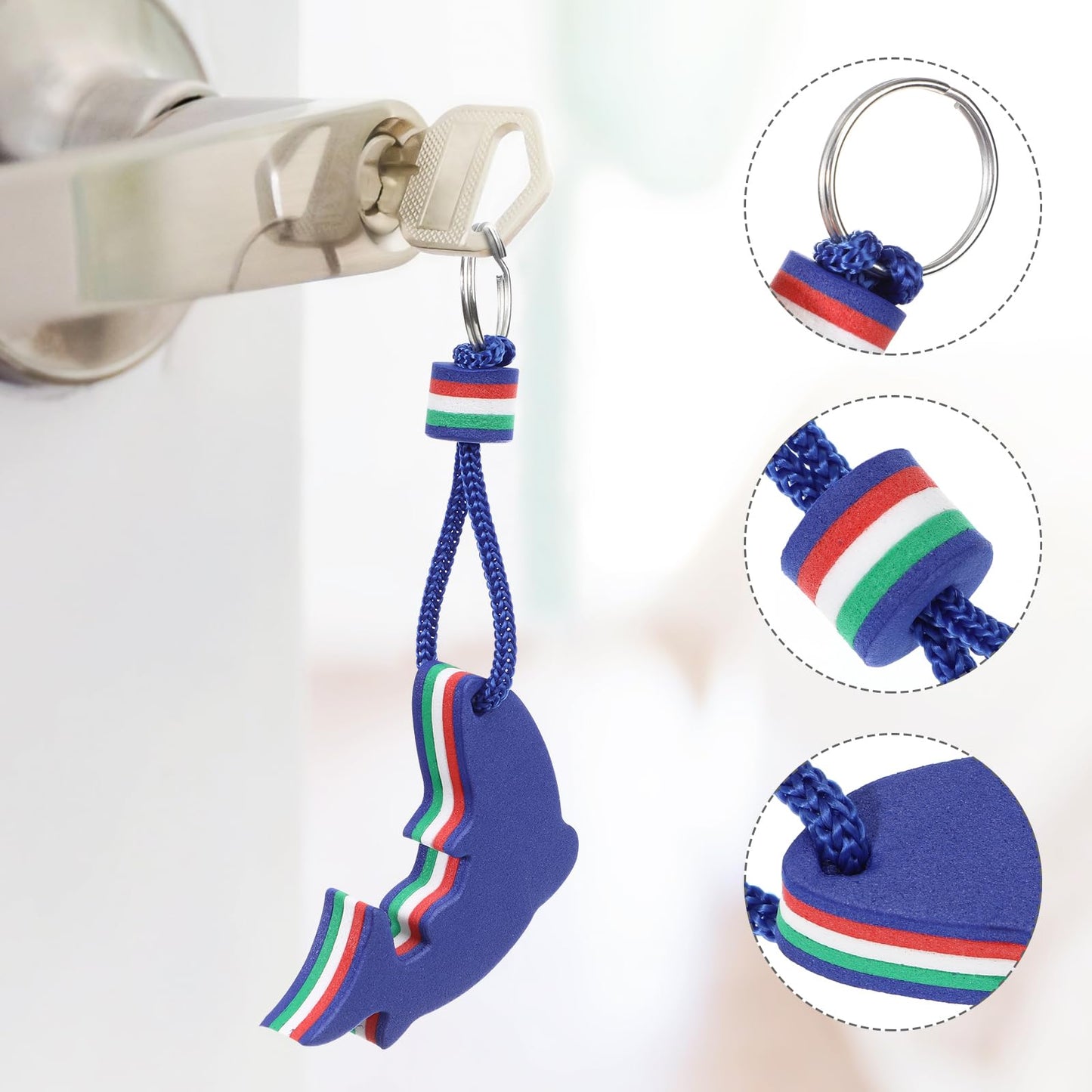 VORCOOL Floating Keychain,2Pcs Safety EVA Dolphin and Anchor Floating Keyring for Kayak Canoe Marine Nautical Boating Swim Beach