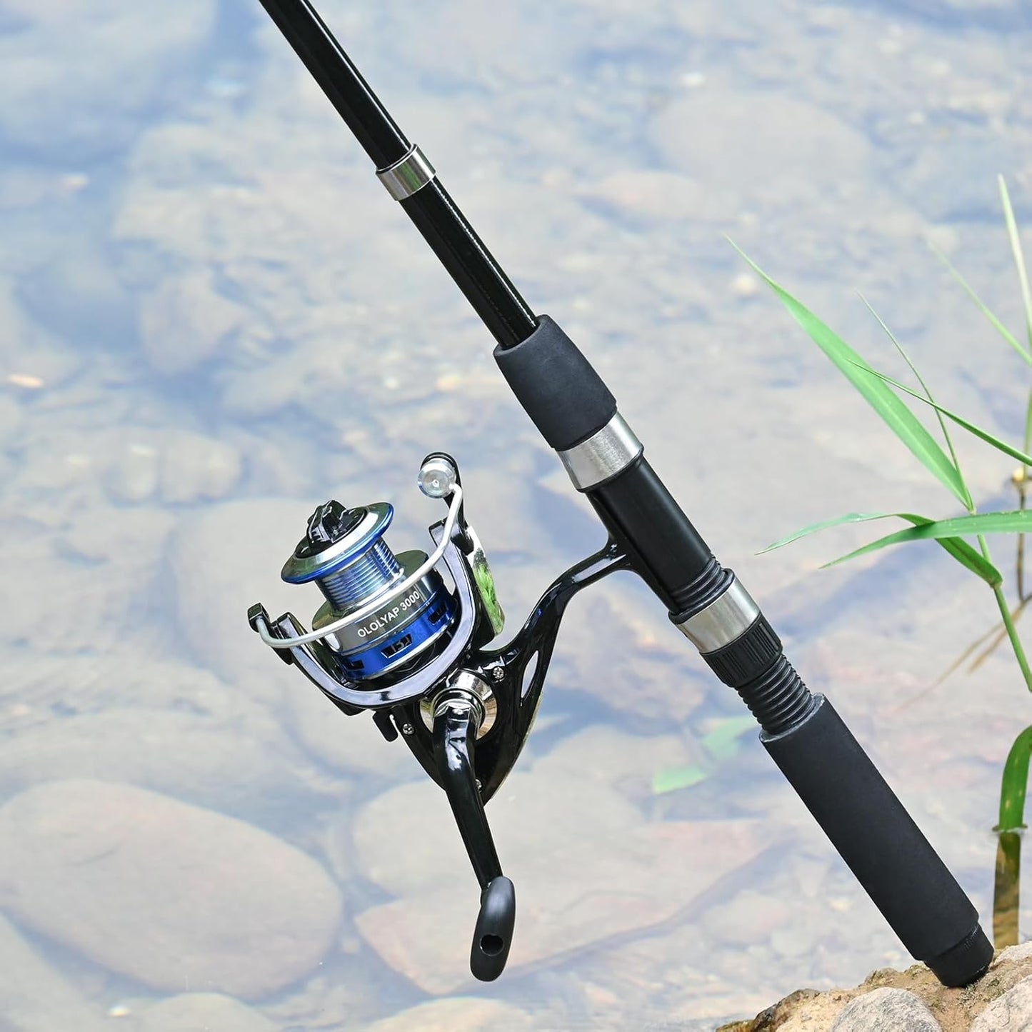 Fishing Pole Combo Set - 6.9ft Telescopic Fishing Rod & Reel with Carrier Bag | Ideal for Bass & Saltwater Fishing