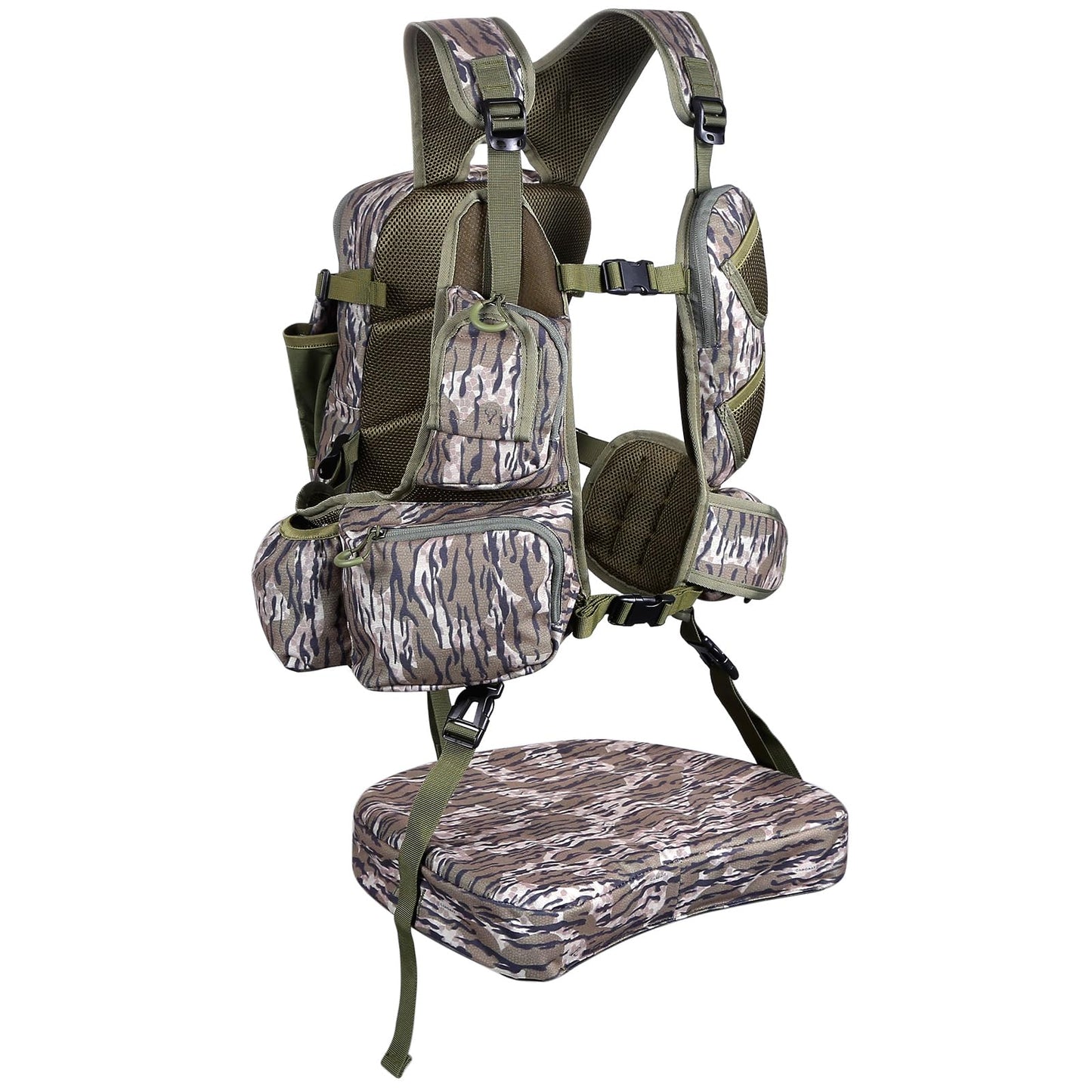 NatureBlend Turkey Vest with Seat Cushion, Adjustable Turkey Hunting Vest with Game Pouch, Hunting Clothes Vest for Men & Women, Turkey Hunting Accessories, Turkey Vest for Hunting