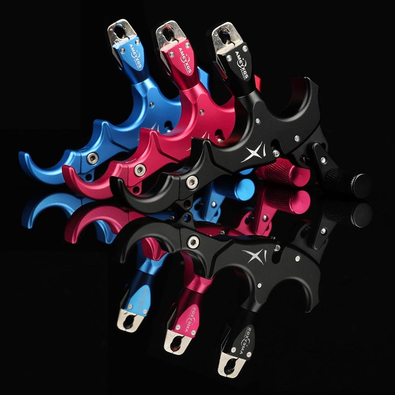 Archery Bow Release Aid - 360° Rotating Thumb Release for Left/Right Handed | Adjustable 3/4 Fingers