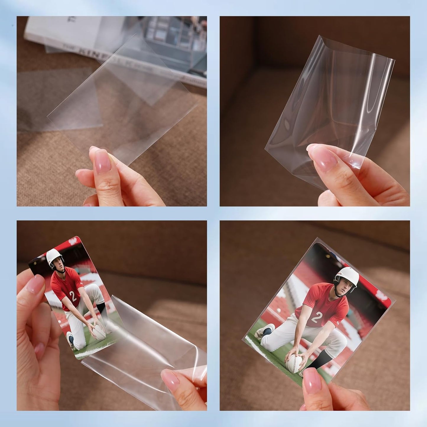 Empsun Clear Penny Soft Trading Card Sleeves - 600 Count Protectors for Sports & TCG Cards
