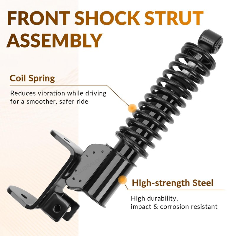 CLUBRALLY Golf Cart Front Shock Strut Assembly for 2015.8-2022 EZGO RXV, Include Driver and Passenger Side, OEM#655526, 655529