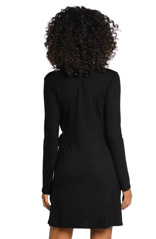 La Blanca Womens Wrap Around Dress Swimsuit Swimwear Cover Up, Black//Draped Darling, Large US