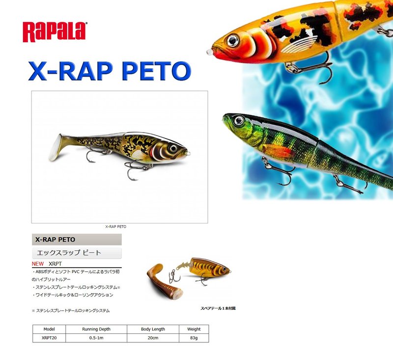 Rapala Unisex_Adult X-Rap Peto Curls, Scaled Blocks, 20 cm