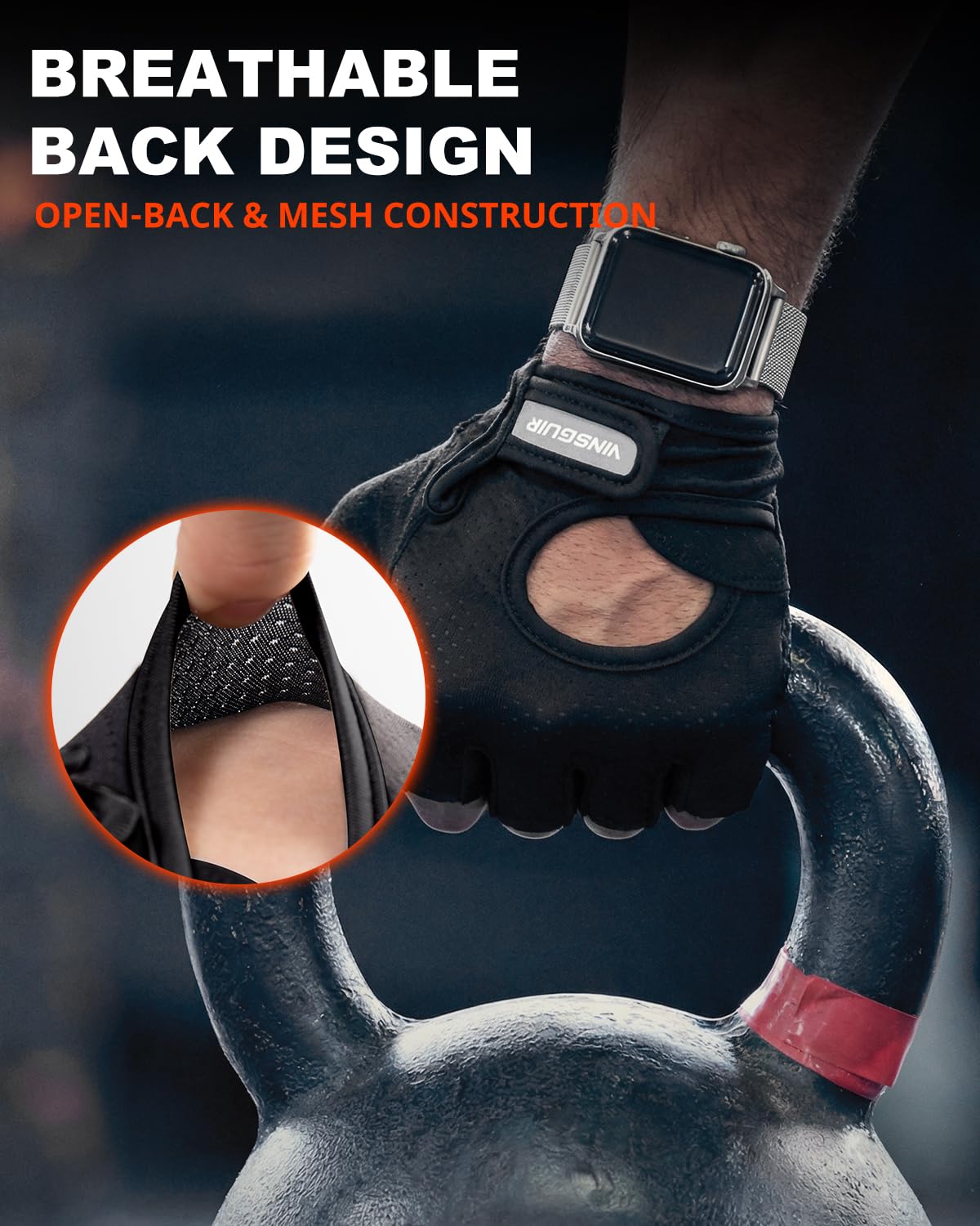 Workout Gloves for Men & Women, Enhanced Grip, Full Palm Protection
