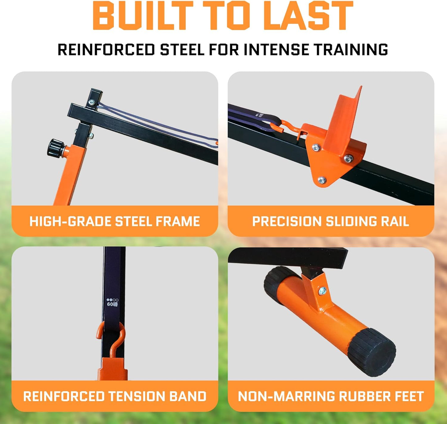 Baseball Pitching Lead Leg Trainer - Adjustable Stride & Resistance Aid for Pitchers | Heavy-Duty Steel, Improve Power & Balance