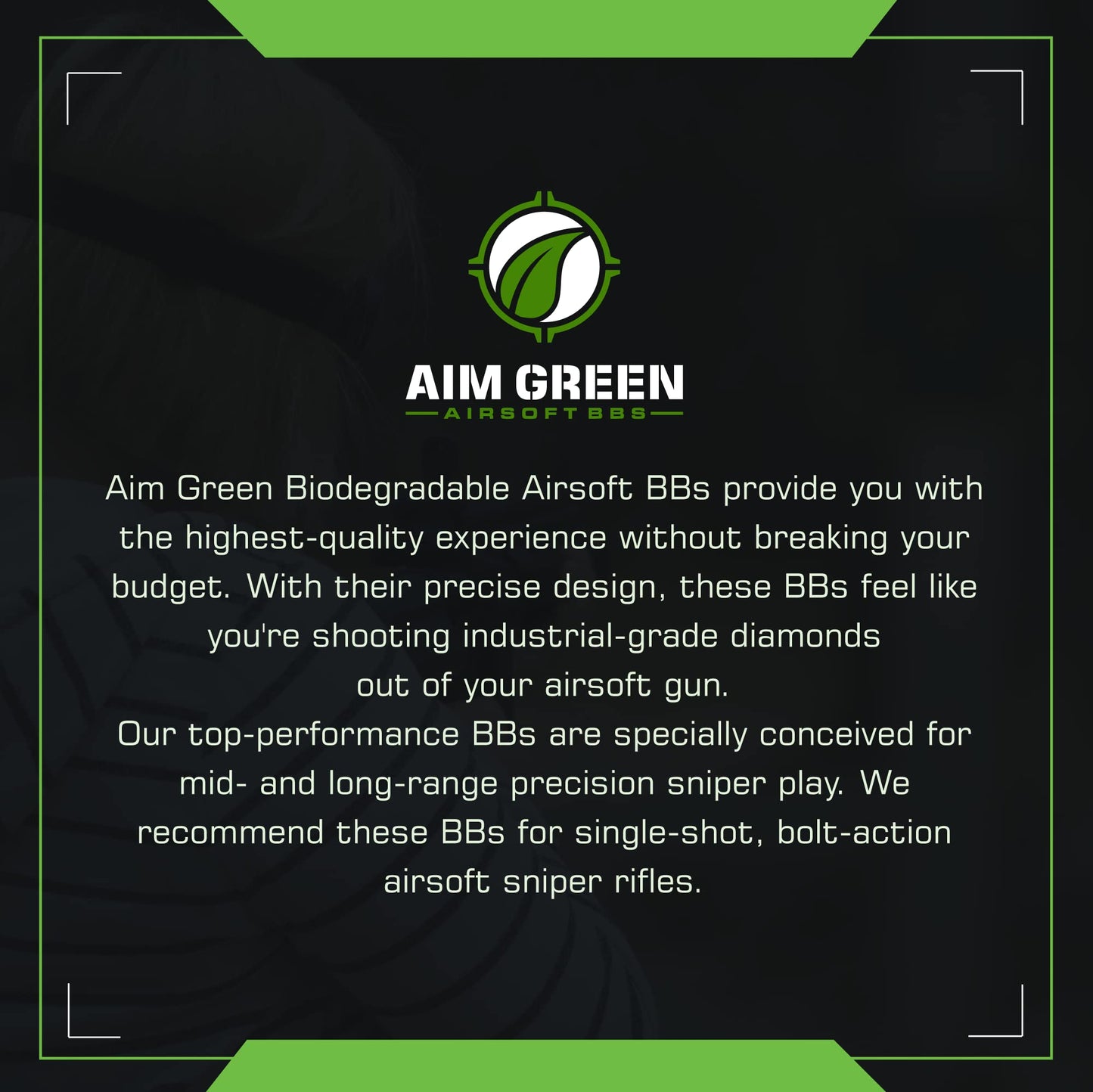 Aim Green Tracer Biodegradable Airsoft BBS, Glow-in-The-Dark BBS, 3,000 Count, .25 Grams