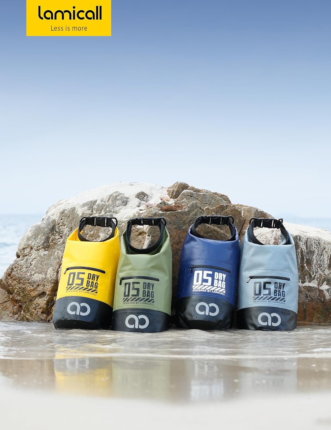 Lamicall Waterproof Dry Bag - Durable Floating 5L/10L/20L/30L/40L with Phone Pouch | Ideal for Kayaking, Paddle Boarding, Hiking, Fishing