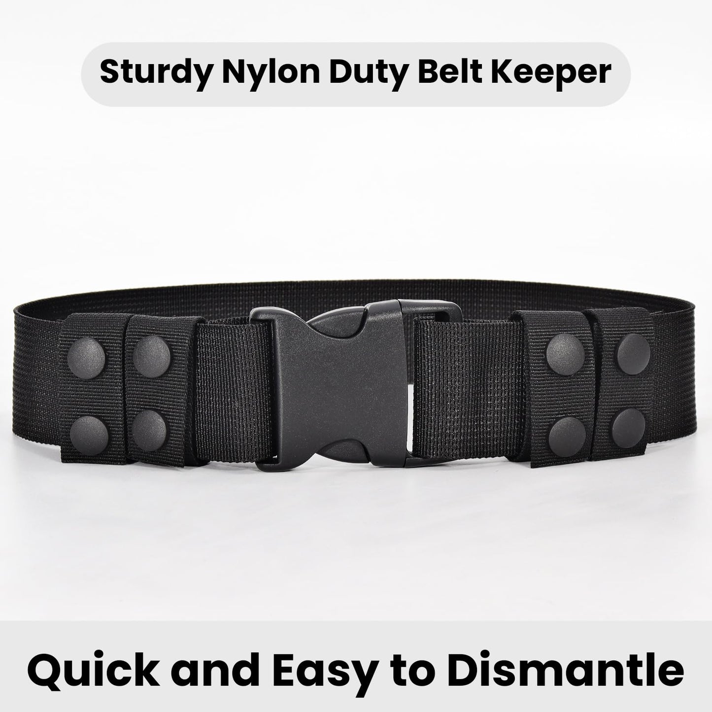 6 PCS Duty Belt Keepers, Tactical Gear Accessories, Nylon Double Snaps for 2"-2.25" Belts Fixing Police Belt Accessories, Belt Keepers for Police Officers, Firefighters, Prison Guards