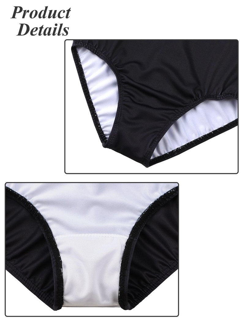 BAOHULU Gymnastics Leotard for Girls Kids Sparkle One Piece Practice Dance Outfit 5-14 Years B438_BlackPurple_16A