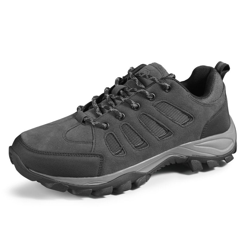 TRAILBLITZ Men's Hiking Shoes Walking Sneakers Outdoor Workout Footwear Non Slip Comfortable Lightweight Breathable Trekking Backpacking Trail Running (11 Men，BlackGray)