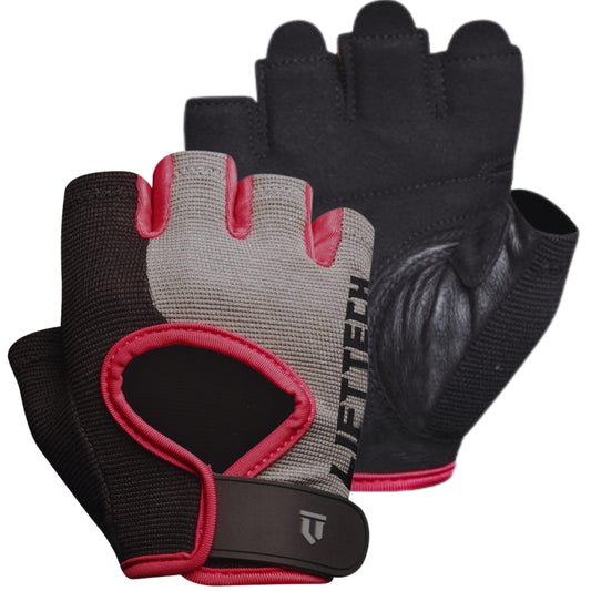 Lift Tech Fitness Workout Gloves for Women - Gym Gloves for Women Into Weightlifting, HIIT, Strength Training - Female Lifting Gloves with Full Palm Protection - Black,Grey & Pink, M