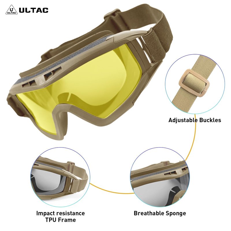 ULTAC Airsoft Helmet with Full Face Protection, Tactical Airsoft Mask, Compatible with Goggles & Accessories, Ideal for Paintball & Outdoor Games