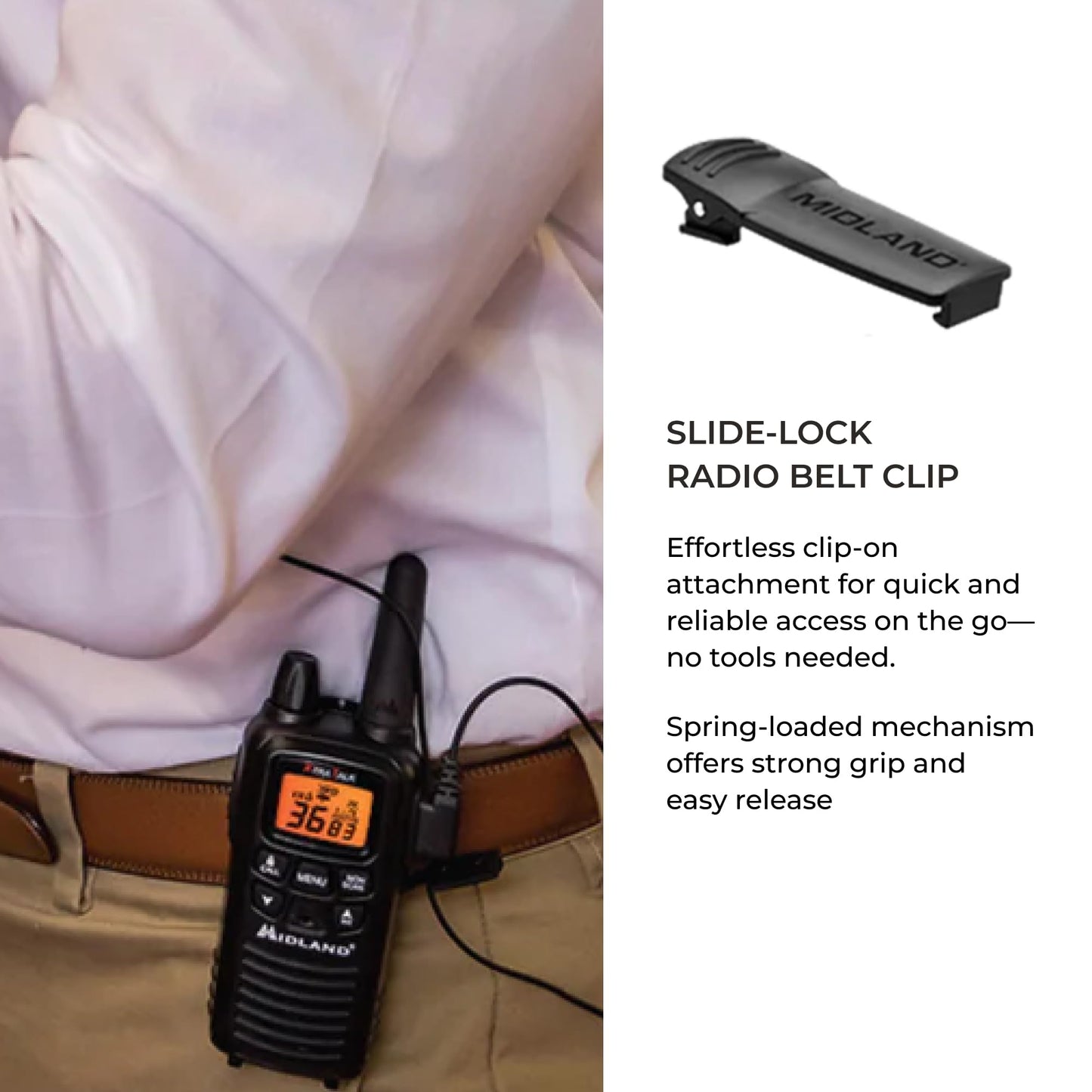 LXT600BBX6 Midland LXT600BBX6 FRS Business Walkie Talkies - Long Range 36-Channel Two-Way Radios with Headsets and Charging Base, NOAA Weather Alerts (6-Pack, Black)