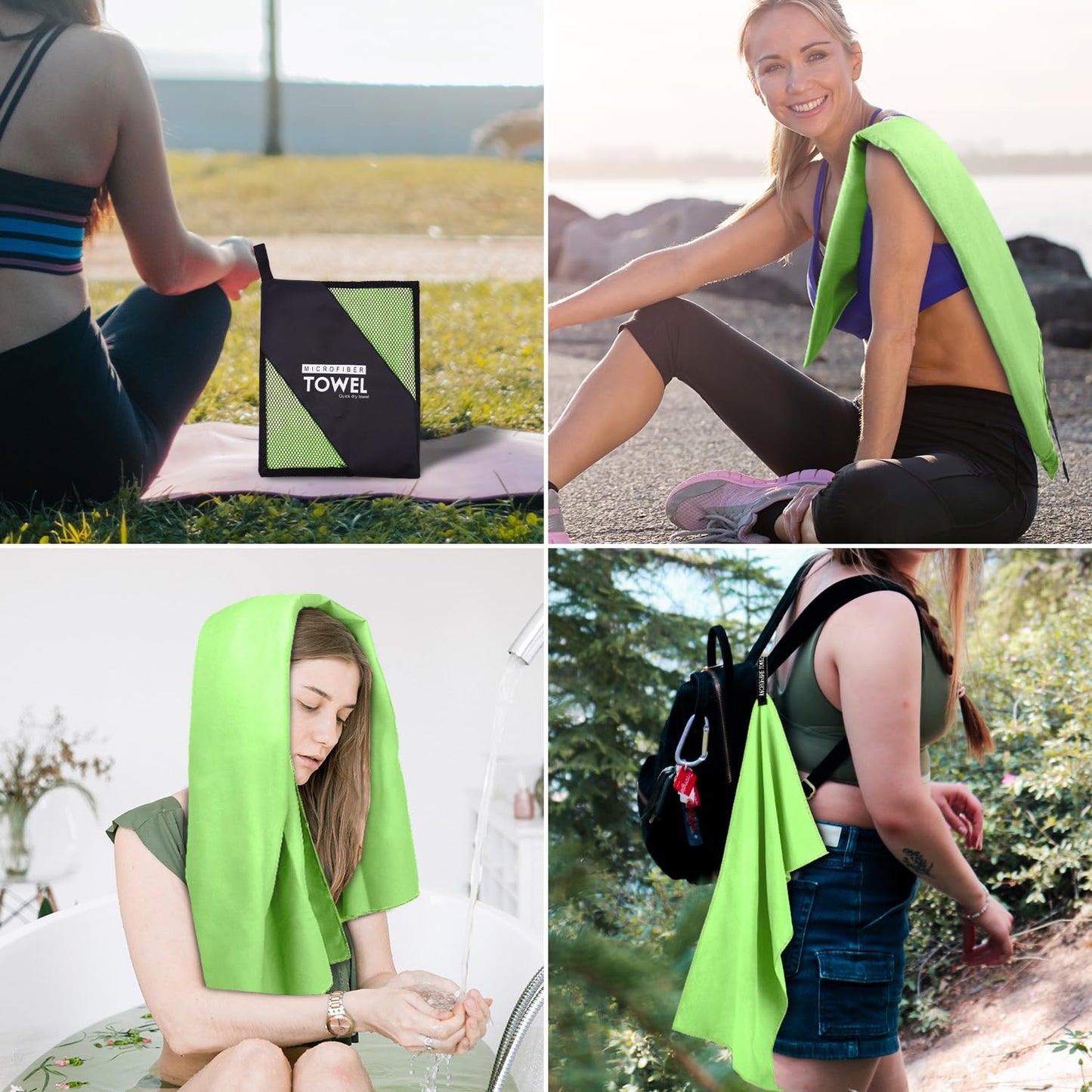 ZIUDBOC Microfiber Travel Towel, Quick Dry Camping & Gym Towel. Compact