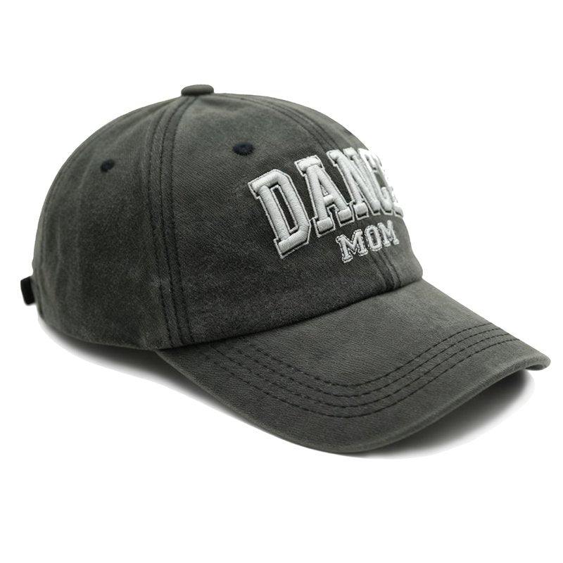 Jumsky Dance Mom Gift - Dance Mama Baseball Caps Embroidered Adjustable Washed Dad Hat Black