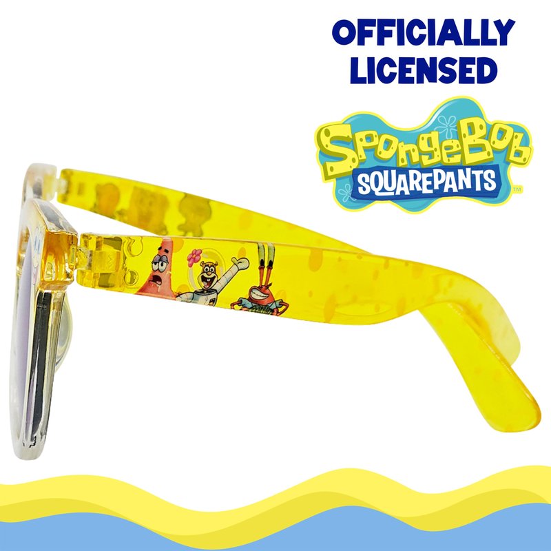 ARKAID Official Spongebob Squarepants Sunglasses for Kids | Classic Yellow Tinted Shades | UV 400 | One Size Fits Most Kids