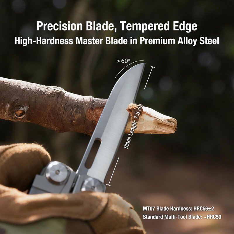 Klarus MT07 20-in-1 Multitool, Heavy Spring Pliers, Topographic Texture Finish, Dual Lock System, High-Carbon Stainless Steel, Includes Nylon Sheath – Pocket Tool for EDC, Outdoor, and Gifts
