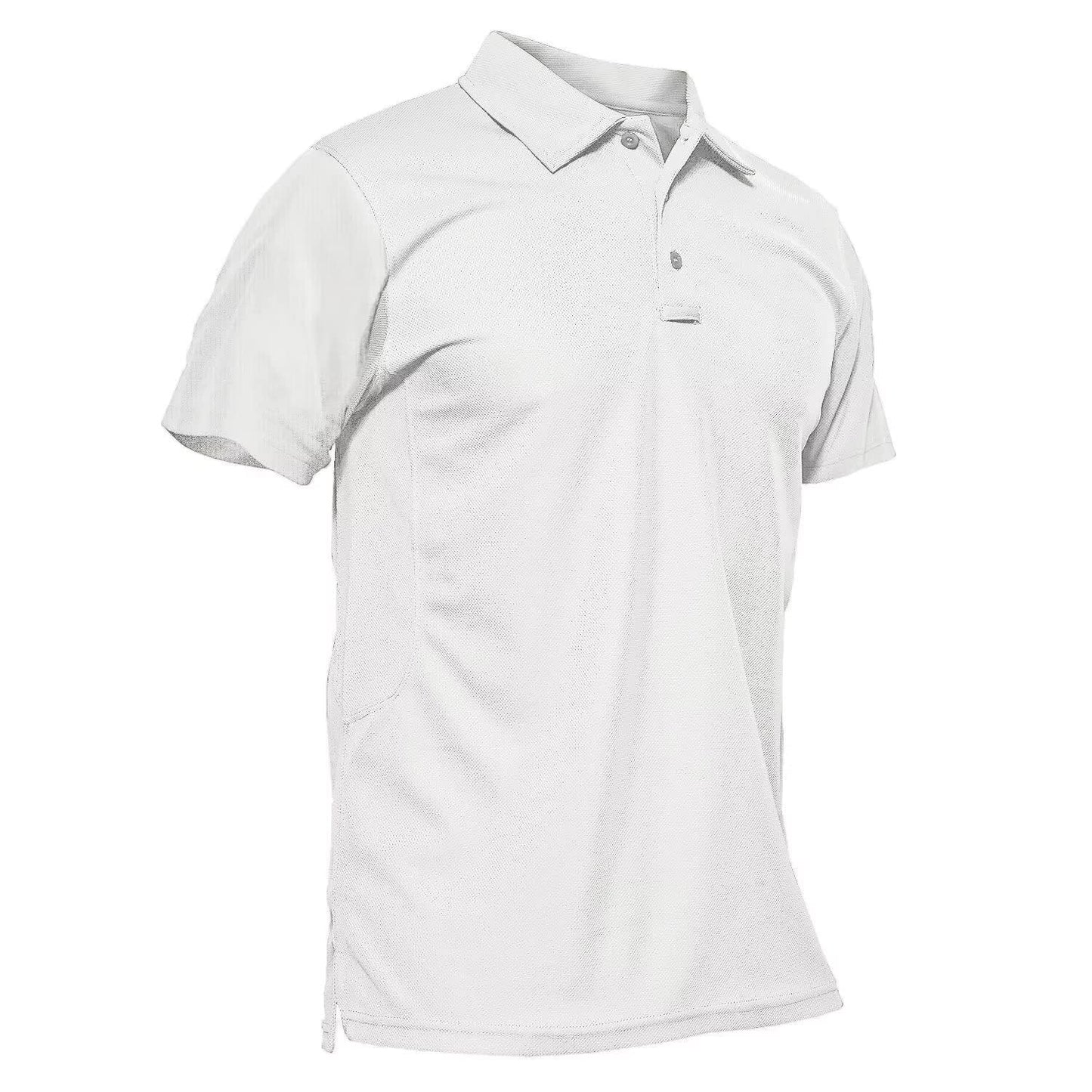 MAGCOMSEN White Polo Shirts for Men Short Sleeve Golf Collared Work Shirts Casual Shirts Quick Dry Summer Shirts S