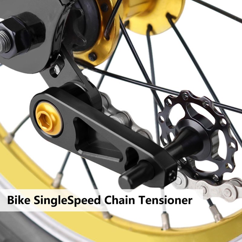 ZLiT Bike Single Speed Chain Tensioner,Aluminum Alloy Bike Chain Tensioner for Bicycle Chain Tensioner Tool (Black)