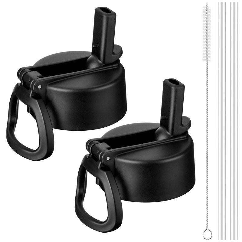 Bluwing 2 Pack Straw Lid for Hydro Flask Wide Mouth 12-64oz, Replacement Lid With Straw for Hydroflask, Iron Flask, Thermoflask, koodee Wide Mouth Bottles