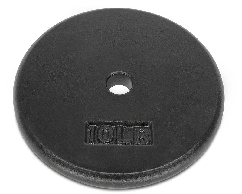 Yes4All Tri-Grip Handles Olympic Weight Plates/Cast Iron Weight Plates, Suitable for Barbell Exercises, Strength, Flexibility Training - 35lb (Set 4pcs)