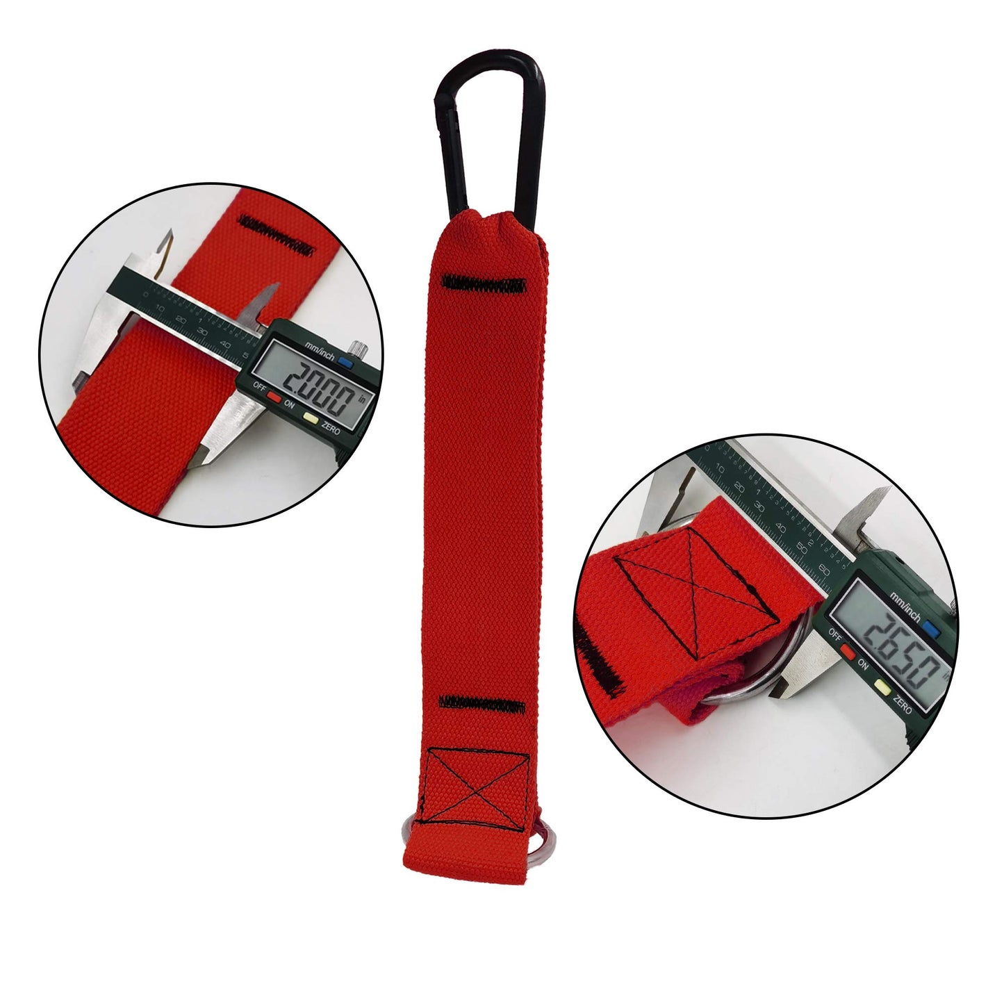 J Bryant Fitness Strap Loading Pin DIY Heavy Duty Strap for Olympic Weight Plates Pulley Cable Machine Attachment Home Gym Workout Equipment Use for LAT Pulldowns (Red)