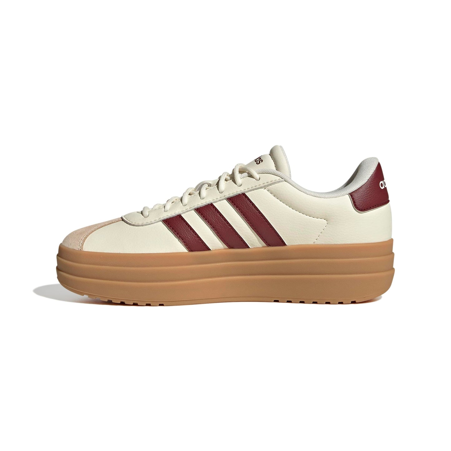 adidas Women's VL Court Bold, Off White/Shadow Red/Crystal Sand, 5