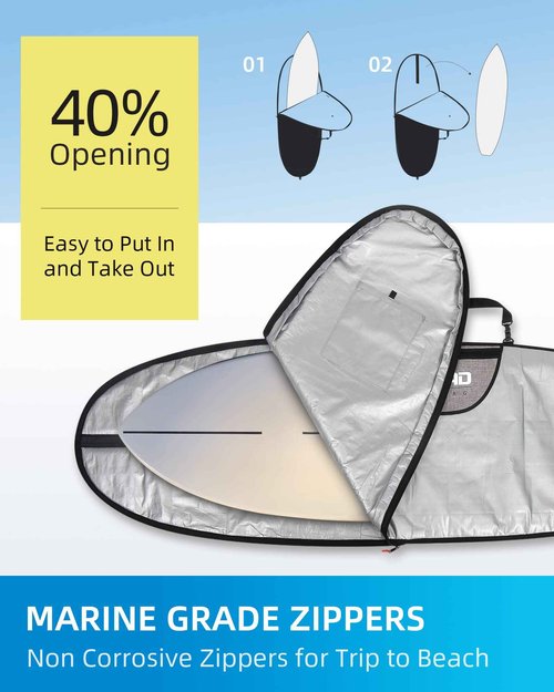 OCEANBROAD Surfboard Longboard Bag 5'0, 5'6, 6'0, 6'6, 7'0, 7'6, 8'0, 8'6, 9'0, 9'6, 10'0