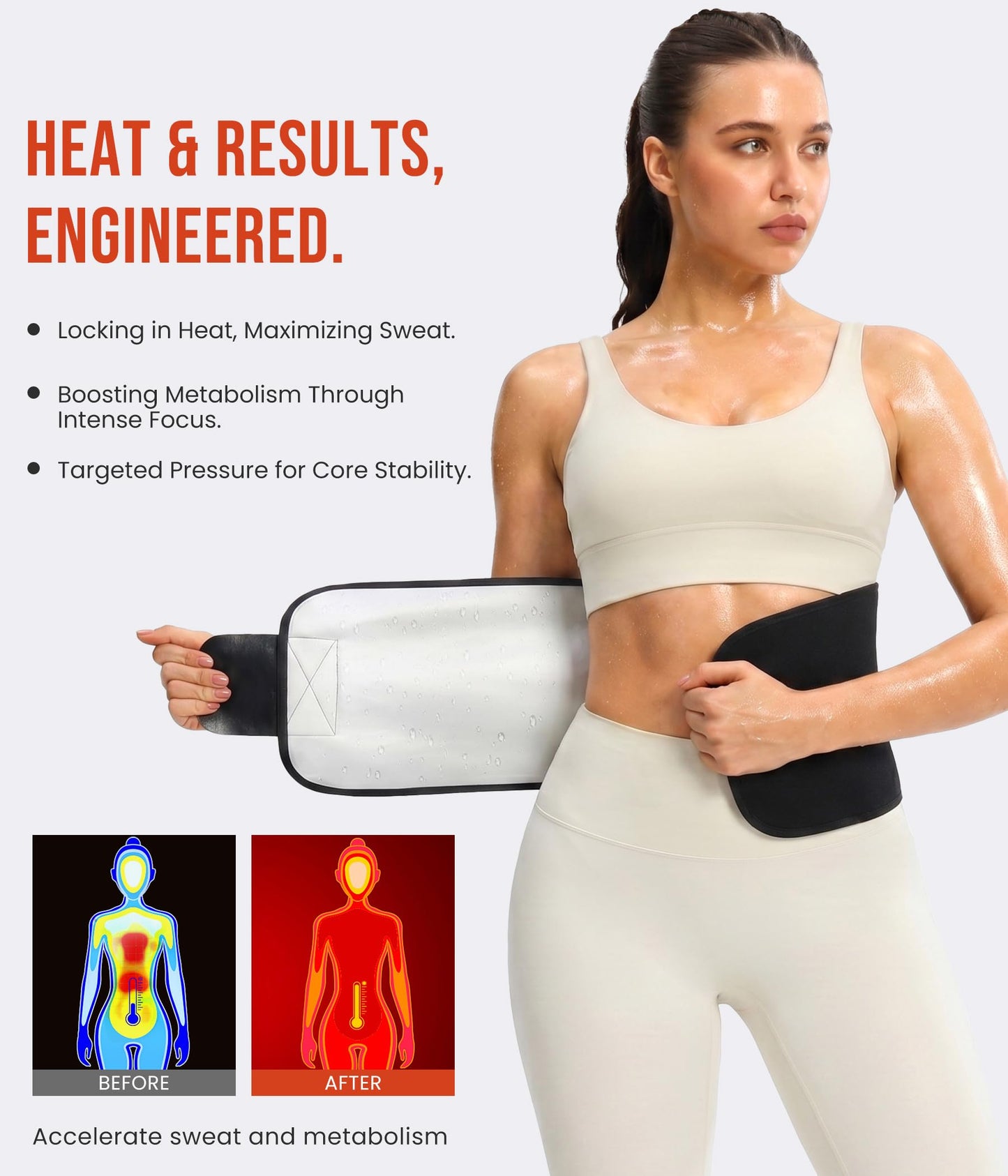 Junlan Waist Trainer for Women - Sweat Band for Stomach Working Out(Black,Small)