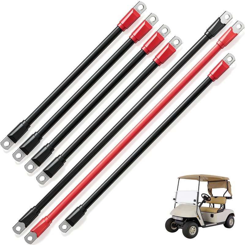 DRIVE UP EZGO Golf Cart Battery Cables, Golf Cart Battery Cables for EZGO TXT 1994-Up 36Volt Battery Cables 4 Gauge Wire EZGO TXT Kit 7 PCS