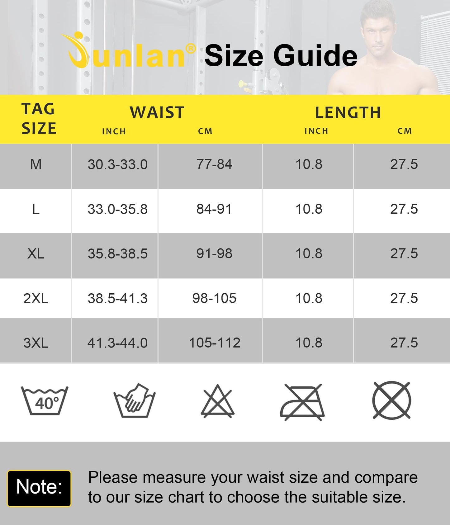 Junlan Waist Trainer for Men Sweat Waist Trimmer Belt for Stomach (Silver, Medium)