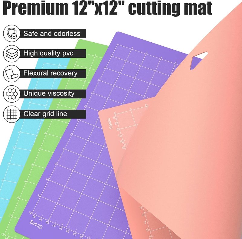Cutting Mat 4 Pack - Compatible with Maker 3, Air 2 | Strong Fabric Cut Pads & Accessories