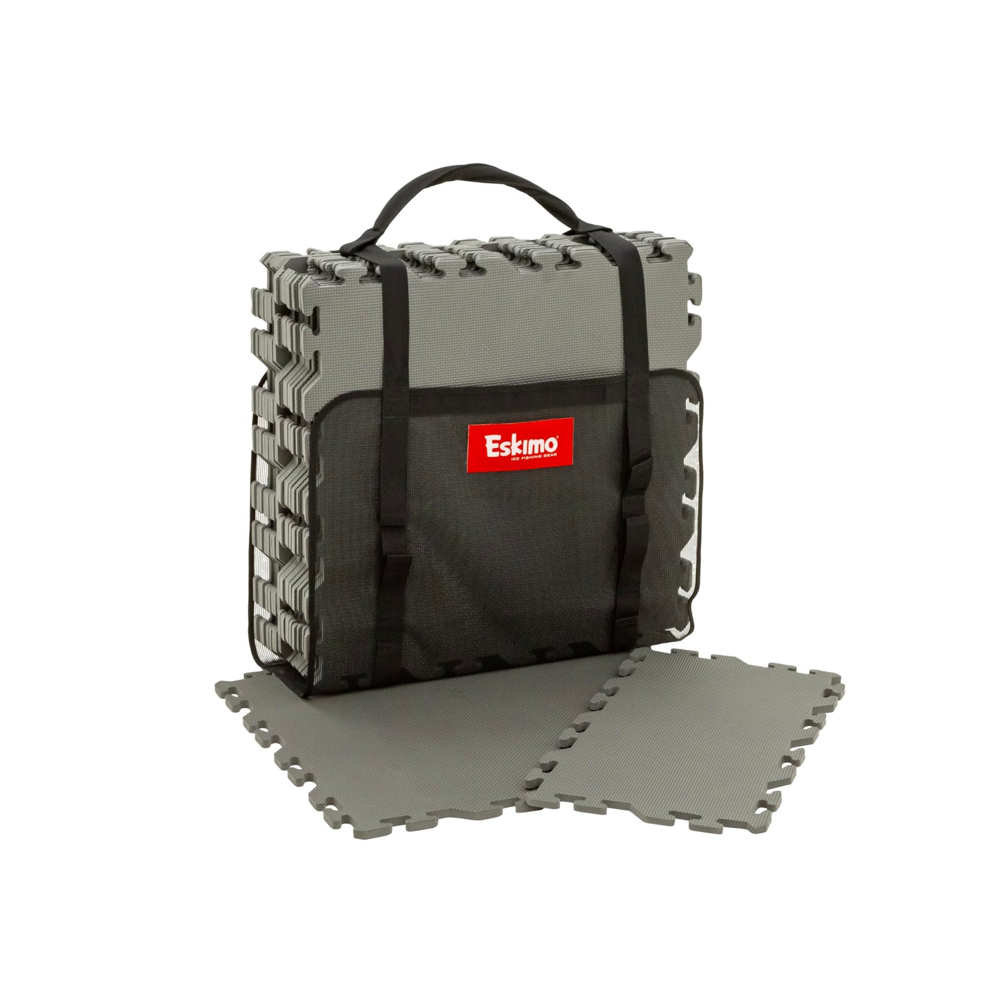 Eskimo® Floor Tile Kit (Small) with Carry Bag, 80 Square Feet, Insulating Foam Tiles, Ice Fishing Shelter Floor, 49453