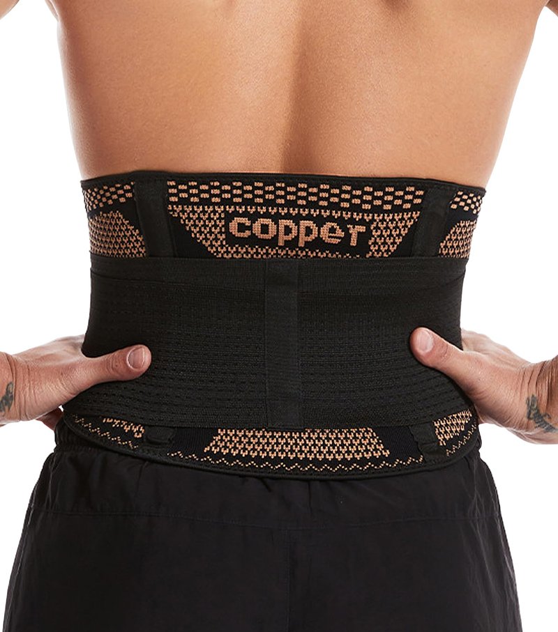 FVVWVV Breathable Lower Back Brace with 4 Stays, Plus Size Lumbar Support Belt for Back Pain Relief with Removable Compression Straps, Back Braces for Herniated Disc, Sciatica,Heavy Lifting