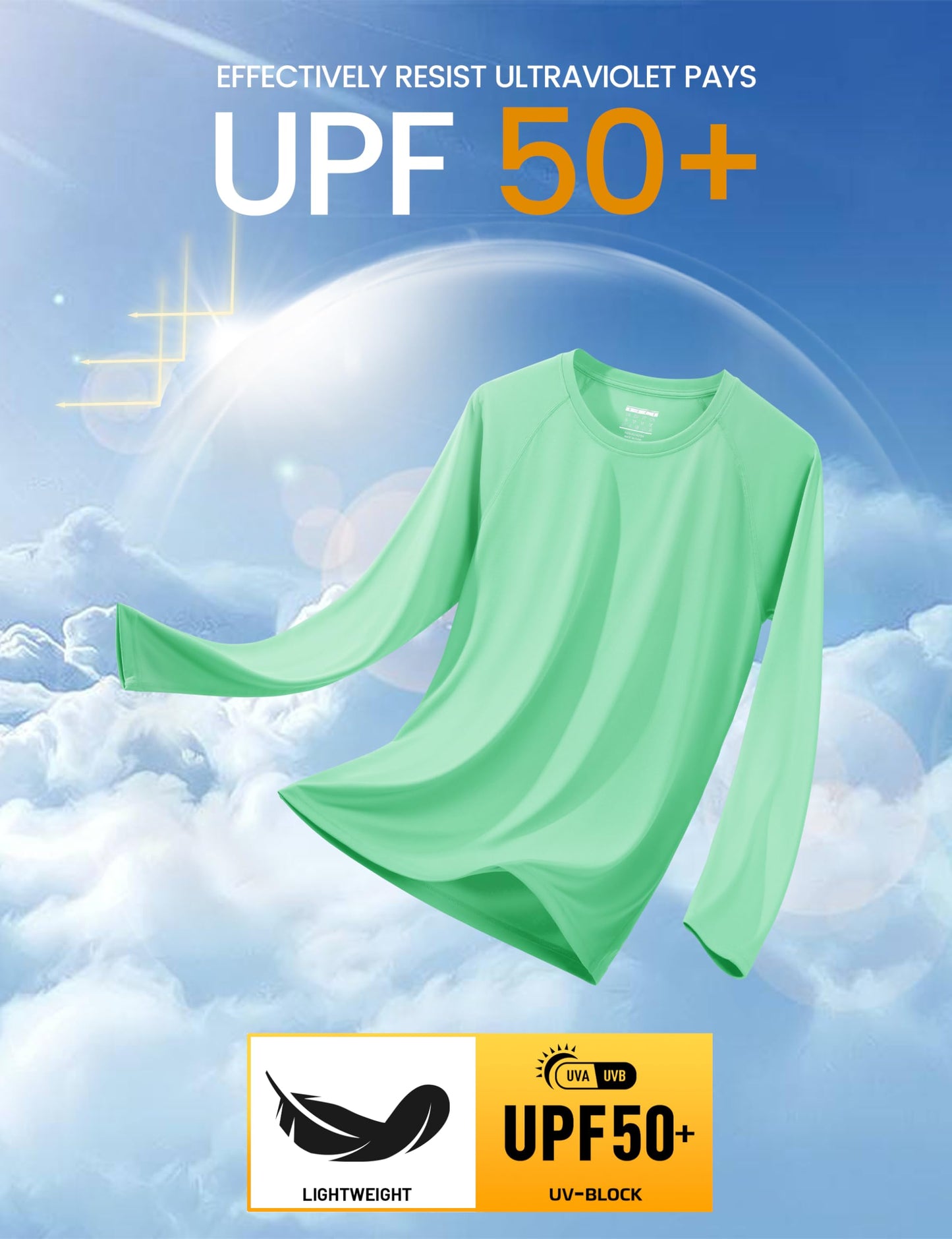 MAGCOMSEN Hiking Shirts for Men Long Sleeve Running Shirts Quick Dry Shirts UV Protection T Shirts Sun Protection Athletic Shirts