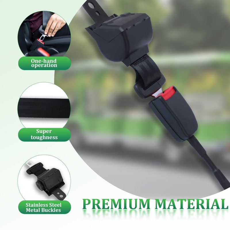 Podoy Retractable Seat Belt Kit for Golf Carts (Set of 2), Compatible with Club Car E-Z-GO TXT and Yamahaa, Auto-Retracting Design 42" Seat Belts for Many Utility Vehicles