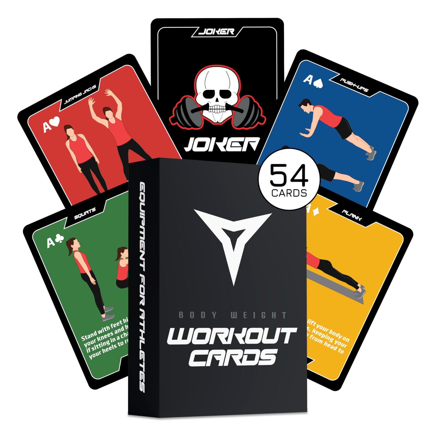 BREAKING LIMITS Workout Cards Deck - Body Weight Exercise Cards for Home Workouts - Fitness Cards for Men & Women - Body Deck for Weightlifting - Workout Card Games