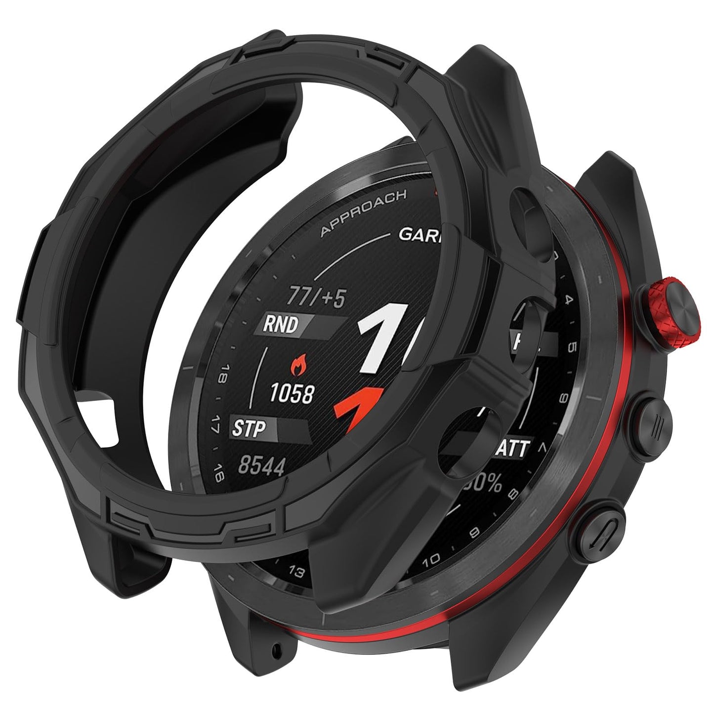 FitTurn [5 Pack] Case for Garmin Approach S70 Smart Watch 47mm - Replacement Rugged Protective Case [NO Screen Protector] TPU Bumper Case Protective Cover Frame